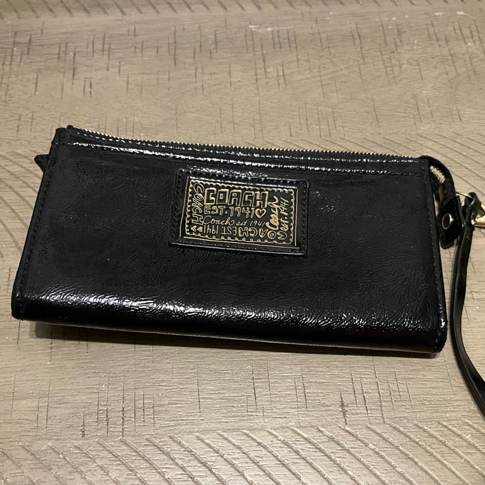 Coach Black Wristlet Clutch